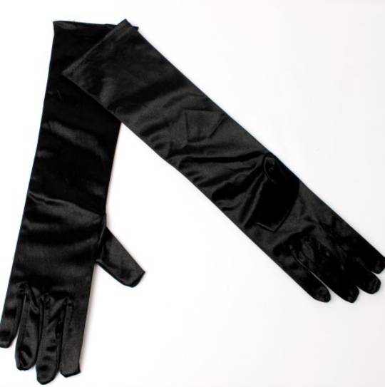 Evening glove of length 8bl black Code:S/EV5231